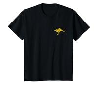 Australia Kangaroo Aussie ROO Flag Roundel Sports Military T-Shirt, Youth, Black, Medium