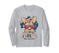 Australia Kangaroo Australia Is Calling And I Must Go Travel Long Sleeve T-Shirt