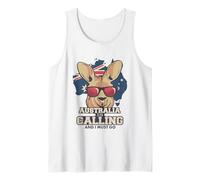 Australia Kangaroo Australia Is Calling And I Must Go Travel Tank Top