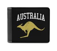 Australia Kangaroo Men's Bifold Wallet Slim Cash Card Holder Leather Purse