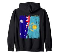 Australia Kazakhstan Half Flag Australian Kazakh Jersey Zip Hoodie