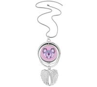 Australia Koala Image Cartoon Illustration Pendant Angel Wings Rotating Necklace Jewelry