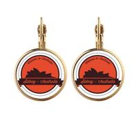 Australia Landmark Sydney Opera House Gold Clip On Drop Earrings Non Piercing Dangle Jewelry