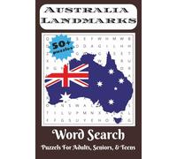 Australia Landmarks Word Search Puzzle Book: Word Searches with Easy to Read Print about Australia Travel, Tourism, Adventure and More | 6x9 inches, ... Gift for Vacations, Holidays, and Free Times