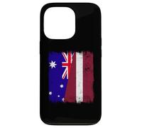 Australia Latvia Half Flag Australian Latvian Heritage Case for iPhone 13 Pro