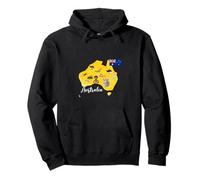 Australia Map - Aboriginal Culture, Koala, Aussie flag Pullover Hoodie
