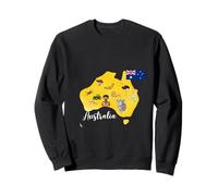 Australia Map - Aboriginal Culture, Koala, Aussie flag Sweatshirt