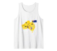Australia Map - Aboriginal Culture, Koala, Aussie flag Tank Top