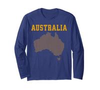 Australia Map Aussie Long Sleeve T-Shirt