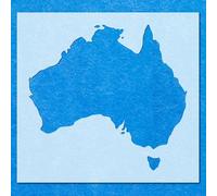 Australia Map Country Flag Stencil: Mylar Airbrush Wall Art Painting Crafts -A6 Stencil - Design Size (65mm 70mm)
