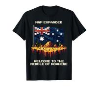 Australia Map Expanded | Pixel Art Outback Exploration T-Shirt