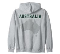 Australia Map Souvenir Zip Hoodie