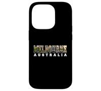 Australia Melbourne City Skyline Inside Bold Letters Aussie Case for iPhone 14 Pro