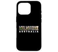 Australia Melbourne City Skyline Inside Bold Letters Aussie Case for iPhone 16 Pro