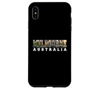 Australia Melbourne City Skyline Inside Bold Letters Aussie Case for iPhone XS Max