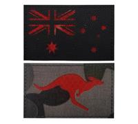 Australia Military Patch Kangaroo 3D Embroidered Tactical Morale Infrared Reflective Camouflage Reflective Hook and Loop