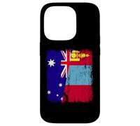 Australia Mongolia Half Flag Australian Mongolian Jersey Case for iPhone 14 Pro