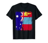Australia Mongolia Half Flag Australian Mongolian Jersey T-Shirt