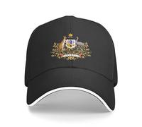 Australia National Emblem Hat Support Australia Coat of Arms Baseball Cap Australian Hat for Women Men Adjustable Hat, Black, One size