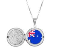 Australia National Flag Oceania Country Locket Necklace Hold Picture Jewelry Birthday Gift