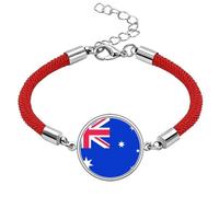 Australia National Flag Oceania Country Lucky Red String Bracelet Rope Bracelet Handmade