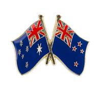 Australia & New Zealand Friendship National Enamel Flag Pin Badge - Metal Lapel Brooch 2.4 x 1.9 cm - Trans-Tasman Unity and Heritage Symbol