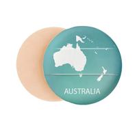 Australia Oceania Continent Outline Map Air Cushion Makeup Foundation Sponge Powder Puff