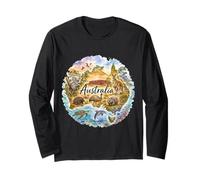 Australia Oceania Koala Dingo Tasmania Emu Long Sleeve T-Shirt