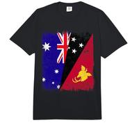Australia Papua New Guinea Half Flag Australian PNG Heritage Comfort Colors Adult Heavyweight T-Shirt