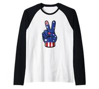 Australia Peace Sign Australian Country Flag Raglan Baseball Tee