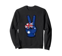 Australia Peace Sign Hand Patriotic Aussie Country Flag Sweatshirt