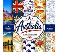 Australia Scrapbook Paper: Seamless Australia Scrapbook Paper, Australian Flag Patterns, Map Designs, Rustic Wood Textures & Cute Koala Kangaroo ... Journals, Card Making, Planners & DIY Crafts