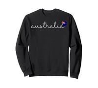 Australia Script Font and Australian Flag Heart Sweatshirt