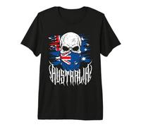 Australia Skull Australian Flag Premium T-Shirt