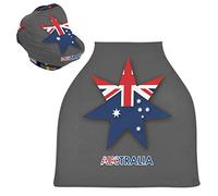 Australia Star Flag Stretchy Baby Car Seat Cover,Canopy Nursing Covers,Soft Breathable Windproof Scarf Changepad for Winter Infant Breastfeeding Boys