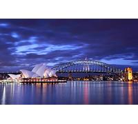 Australia Sydney Opera House Night Bridge DIY 5D Diamond Painting by Number Unique Kits Home Wall Decor Crystal Rhinestone Wall Decor 50x60CM
