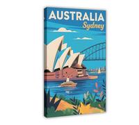 Australia Sydney Vintage Decor Print Picture Paintings for Living Room Bedroom Decoration 08x12inch(20x30cm)