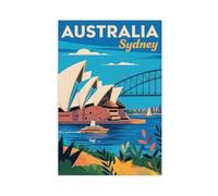 Australia Sydney Vintage Decor Print Picture Paintings for Living Room Bedroom Decoration 24x36inch(60x90cm)