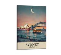 Australia Sydney Vintage Travel Poster Canvas And Wall Art Picture Print Modern Family Bedroom Decors 08x12inch(20x30cm)