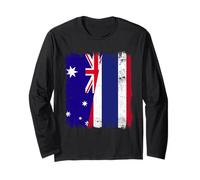 Australia Thailand Half Flag Australian Thai Roots Long Sleeve T-Shirt