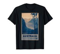 Australia The Blue Mountains Vintage Poster T-Shirt