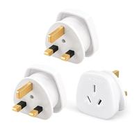 Australia To UK Plug Adapter, 3PCS China to UK Plug Adapter, Plug Adaptor UK With 5A Fuse for Australia, China, New Zealand, Argentina Plugs