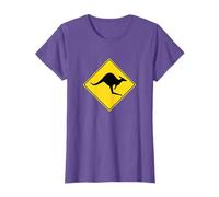 Australia Traffic Road Warning Sign Yellow Kangaroo T-Shirt