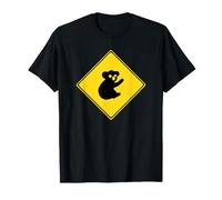 Australia Traffic Road Warning Sign Yellow Koala T-Shirt