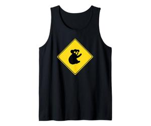Australia Traffic Road Warning Sign Yellow Koala Tank Top