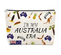 Australia Travel Gift Makeup Bag Australia Lovers Gift Travel Lover Present Australian Trip Vacation Cosmetic Bag Traveling Gifts for Best Friend Sister Christmas Valentines Graduation Toiletry Pouch