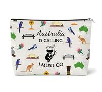 Australia Trip Gift Makeup Organizer Bag Austria Landmarks Gift Australian Vacation Lover Cosmetic Bag Travel Themed Gifts for Best Friend Sister Graduation Christmas Birthday Gifts Travel Pouch