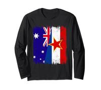 Australia Yugoslavia Half Flag Australia Yugoslavian Jersey Long Sleeve T-Shirt