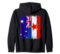 Australia Yugoslavia Half Flag Australia Yugoslavian Jersey Zip Hoodie