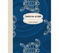 Australian Aboriginal Art Blue Turtles Composition Notebook: Extra Thick 220 pages Lined Paper Creative Writing Diary Story Journal